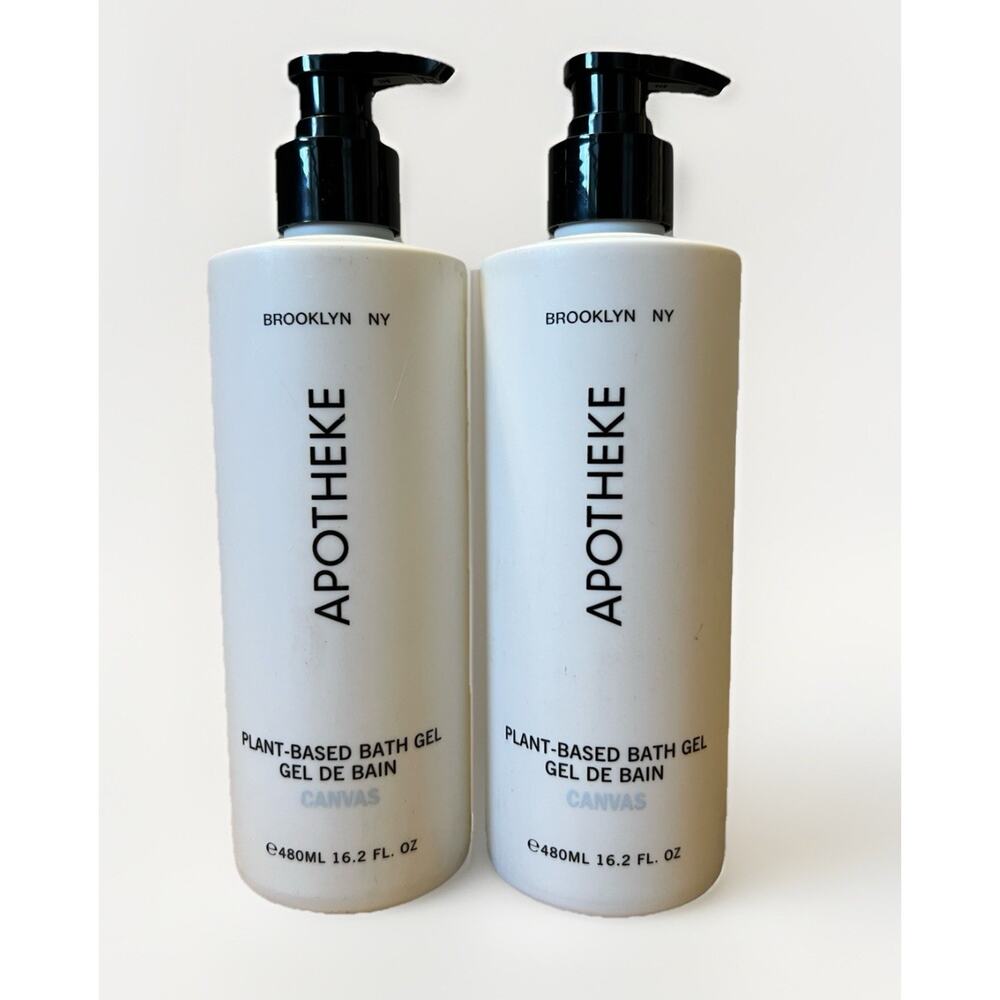 New Apotheke Canvas Bath Shower Gel Jumbo 480ml Set of 2